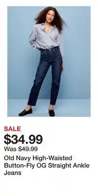Old Navy Old Navy High-Waisted Button-Fly OG Straight Ankle Jeans offer