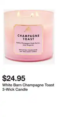 Bath & Body Works White Barn Champagne Toast 3-Wick Candle offer