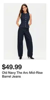 Old Navy Old Navy The Arc Mid-Rise Barrel Jeans offer