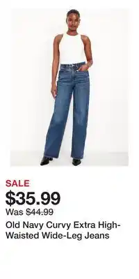 Old Navy Old Navy Curvy Extra High-Waisted Wide-Leg Jeans offer