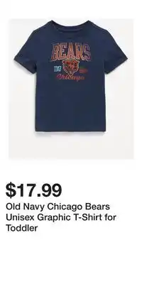 Old Navy Old Navy Chicago Bears Unisex Graphic T-Shirt for Toddler offer