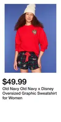 Old Navy Old Navy Old Navy x Disney Oversized Graphic Sweatshirt for Women offer