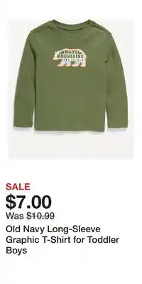 Old Navy Old Navy Long-Sleeve Graphic T-Shirt for Toddler Boys offer