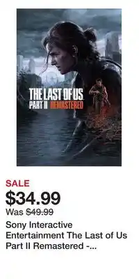 Game Stop Sony Interactive Entertainment The Last of Us Part II Remastered - PC Steam offer