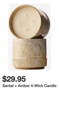 Bath & Body Works Santal + Amber 4-Wick Candle offer