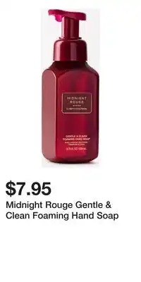Bath & Body Works Midnight Rouge Gentle & Clean Foaming Hand Soap offer