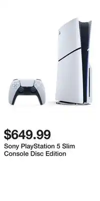 Game Stop Sony PlayStation 5 Slim Console Disc Edition offer