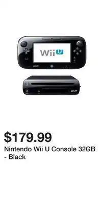 Game Stop Nintendo Wii U Console 32GB - Black offer