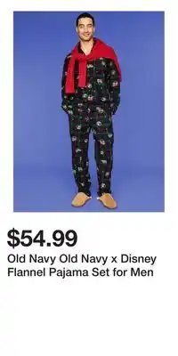 Old Navy Old Navy Old Navy x Disney Flannel Pajama Set for Men offer