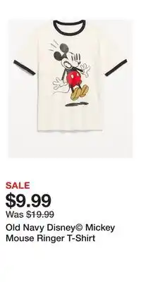 Old Navy Old Navy Disney Mickey Mouse Ringer T-Shirt offer