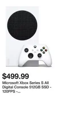 Game Stop Microsoft Xbox Series S All Digital Console 512GB SSD - 120FPS - Robot White offer