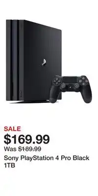Game Stop Sony PlayStation 4 Pro Black offer