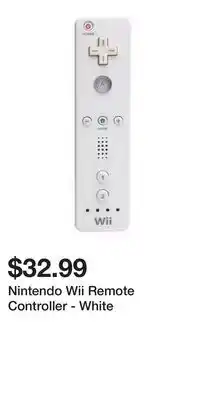 Game Stop Nintendo Wii Remote Controller - White offer