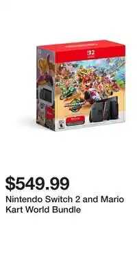 Game Stop Nintendo Switch 2 and Mario Kart World Bundle offer
