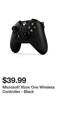 Game Stop Microsoft Xbox One Wireless Controller - Black offer