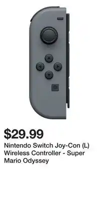 Game Stop Nintendo Switch Joy-Con (L) Wireless Controller - Super Mario Odyssey offer