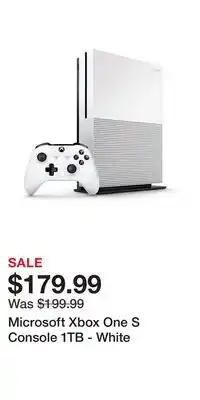 Game Stop Microsoft Xbox One S Console 1TB - White offer