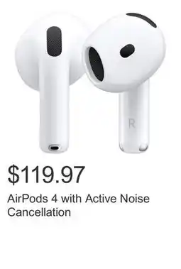 Costco AirPods 4 with Active Noise Cancellation offer