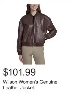 Costco Wilson Women's Genuine Leather Jacket offer