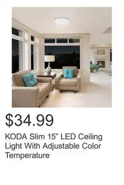 Costco KODA Slim 15 LED Ceiling Light With Adjustable Color Temperature offer