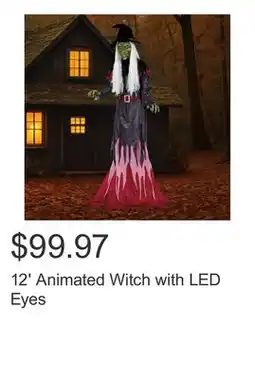 Costco 12' Animated Witch with LED Eyes offer