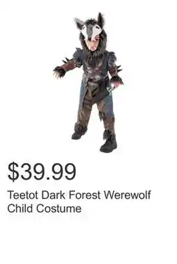 Costco Teetot Dark Forest Werewolf Child Costume offer