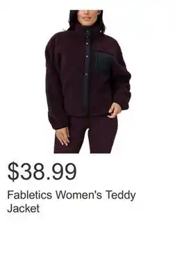 Costco Fabletics Women's Teddy Jacket offer