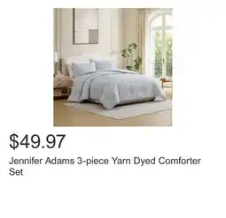 Costco Jennifer Adams 3-piece Yarn Dyed Comforter Set offer
