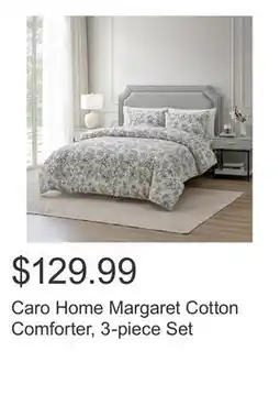Costco Caro Home Margaret Cotton Comforter, 3-piece Set offer