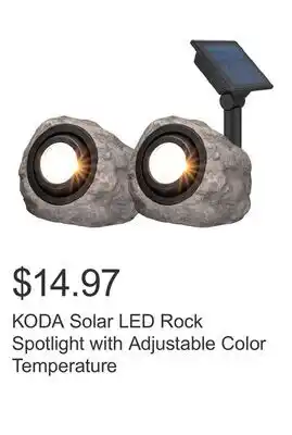 Costco KODA Solar LED Rock Spotlight with Adjustable Color Temperature offer