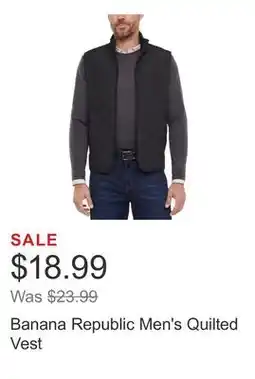 Costco Banana Republic Men's Quilted Vest offer