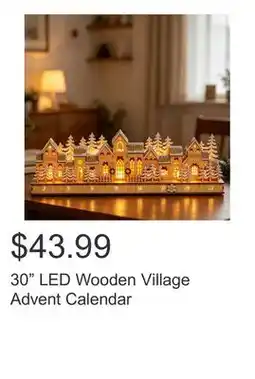 Costco 30 LED Wooden Village Advent Calendar offer