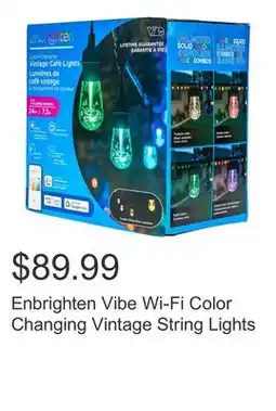 Costco Enbrighten Vibe Wi-Fi Color Changing Vintage String Lights offer