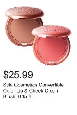 Costco Stila Cosmetics Convertible Color Lip & Cheek Cream Blush, 0.15 fl oz, 2-pack offer
