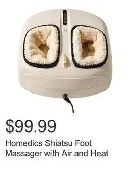 Costco Homedics Shiatsu Foot Massager with Air and Heat offer