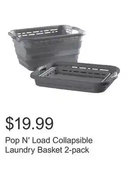 Costco Pop N' Load Collapsible Laundry Basket 2-pack offer