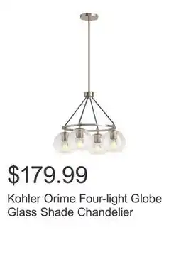 Costco Kohler Orime Four-light Globe Glass Shade Chandelier offer