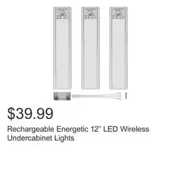 Costco Rechargeable Energetic 12 LED Wireless Undercabinet Lights offer