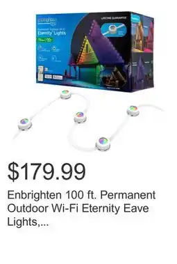 Costco Enbrighten 100 ft. Permanent Outdoor Wi-Fi Eternity Eave Lights, 16.5 in. Spacing, 33 Lumens offer