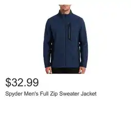 Costco Spyder Men's Full Zip Sweater Jacket offer