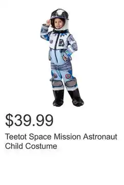 Costco Teetot Space Mission Astronaut Child Costume offer