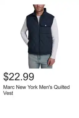 Costco Marc New York Men's Quilted Vest offer