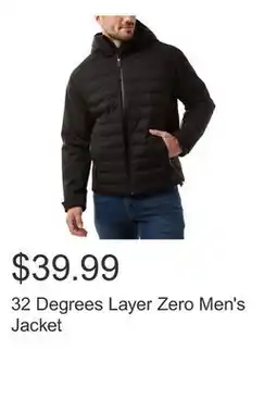 Costco 32 Degrees Layer Zero Men's Jacket offer