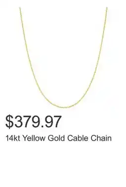 Costco 14kt Yellow Gold Cable Chain offer