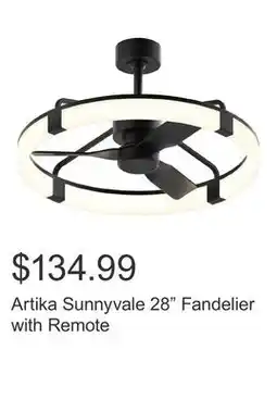 Costco Artika Sunnyvale 28 Fandelier with Remote offer