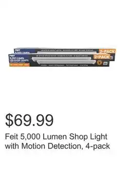Costco Feit 5,000 Lumen Shop Light with Motion Detection, 4-pack offer