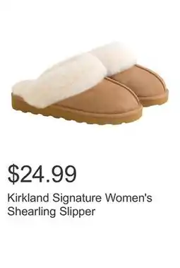 Costco Kirkland Signature Women's Shearling Slipper offer