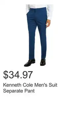 Costco Kenneth Cole Men's Suit Separate Pant offer