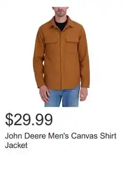 Costco John Deere Men's Canvas Shirt Jacket offer