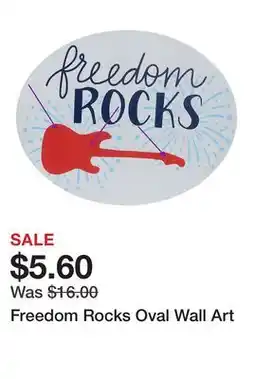 Belk Freedom Rocks Oval Wall Art offer